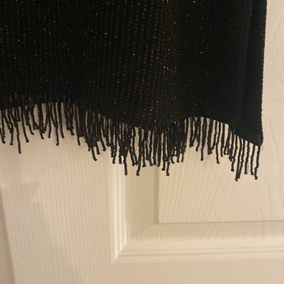 Shimmery Sz 14 sleeveless Top with beaded fringe. - Picture 3 of 4